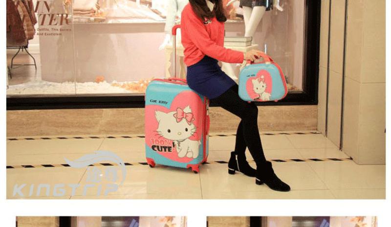 Hello Kitty单肩手提箱旅行箱可爱女生行李箱化妆箱结婚箱 kt白猫