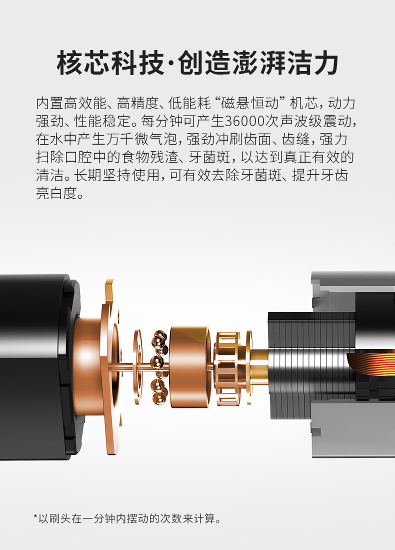 力博得/Lebond 电动牙刷成人声波智能震动牙刷充电式超长待机ED优礼