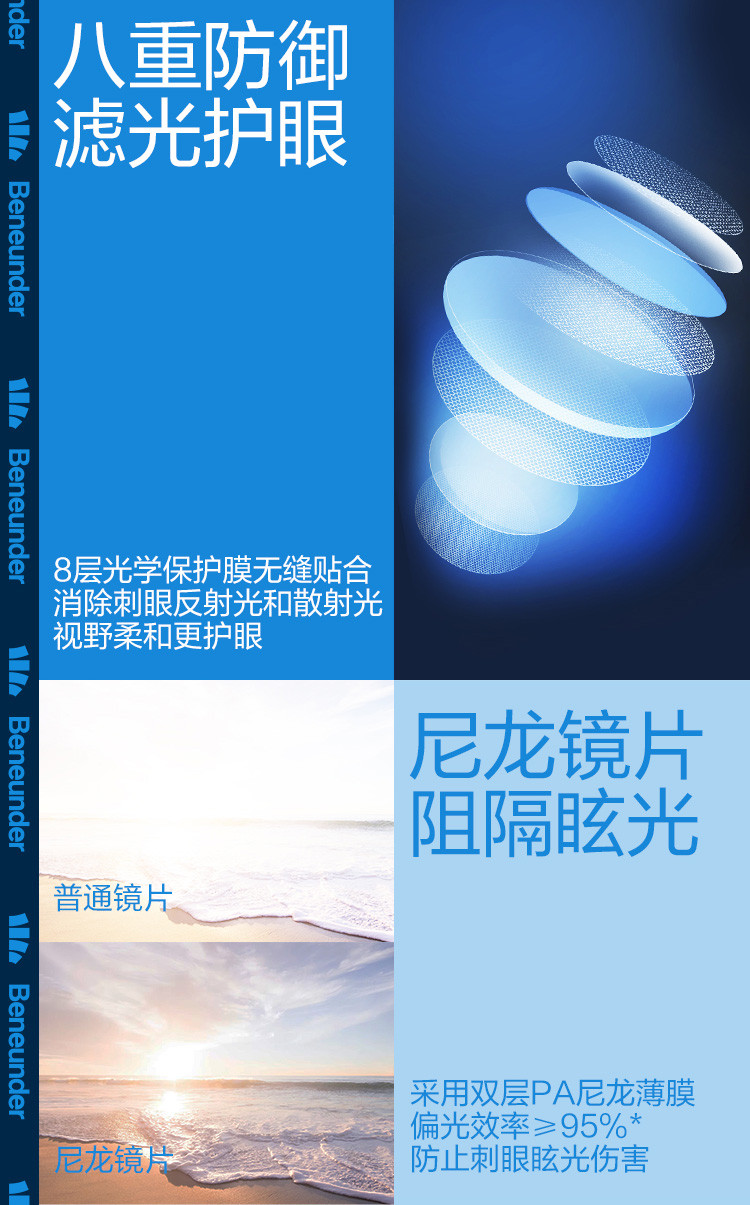 蕉下 蕉下昼望折叠墨镜口袋气垫墨镜女防晒眼镜防紫外线太阳镜男士开车潮流