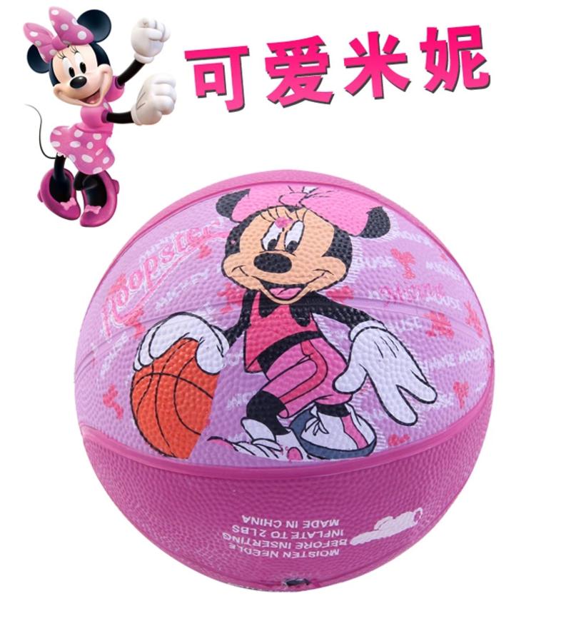 迪士尼米奇维尼儿童3号 橡胶篮球足球儿童蓝球送冲气工具