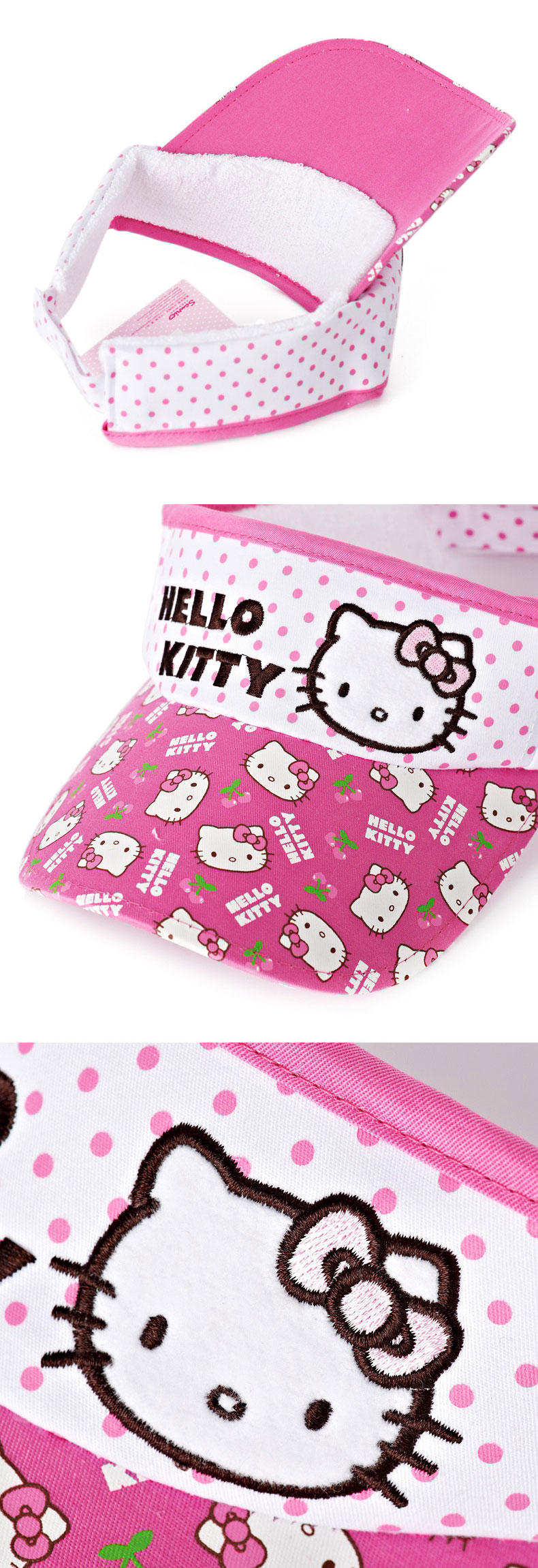 Hello Kitty儿童空顶帽棒球帽 女童网眼遮阳帽太阳帽