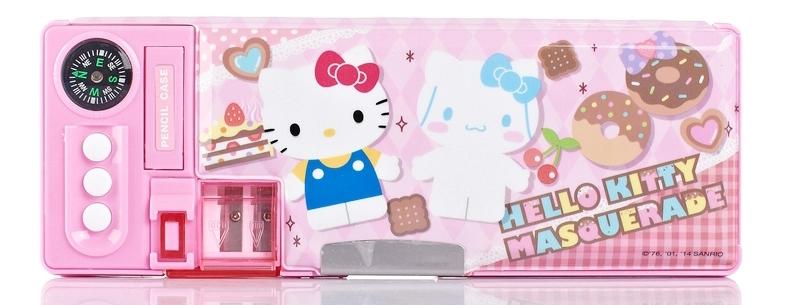 Hello Kitty 凯蒂猫削笔笔盒KT猫塑料指南针铅笔盒