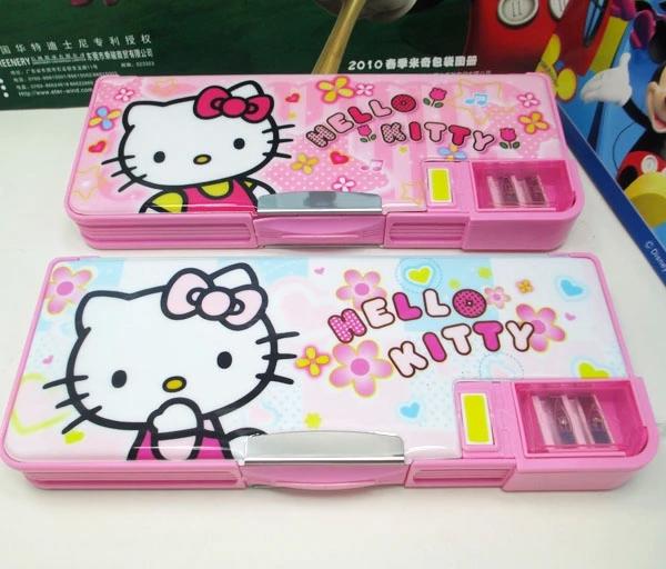 Hello Kitty 凯蒂猫削笔笔盒KT猫塑料指南针铅笔盒