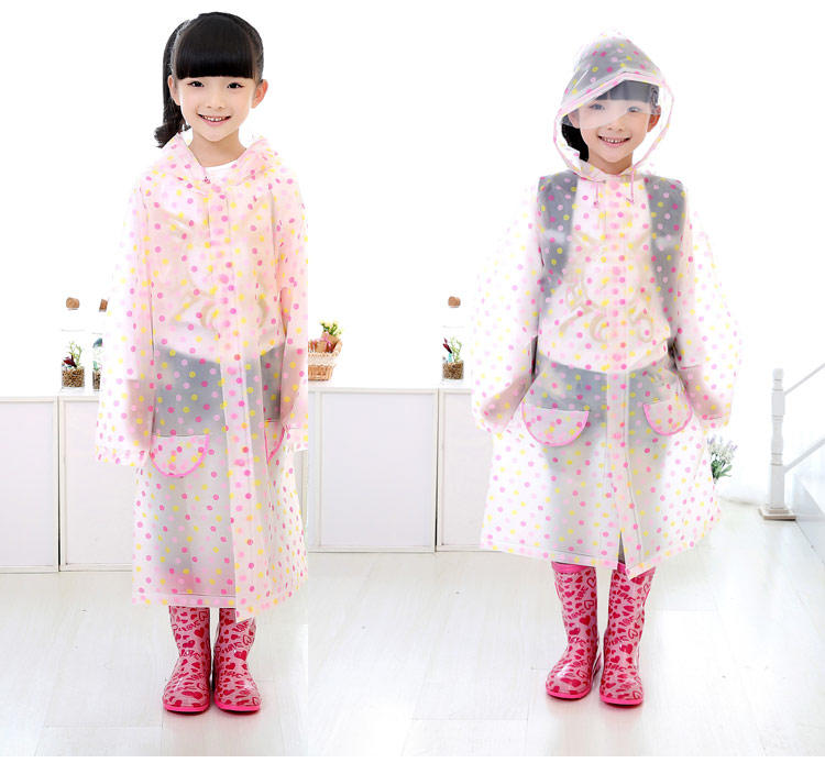 日韩爆款环保EVA可爱时尚带书包位雨衣男女宝宝儿童雨衣雨披