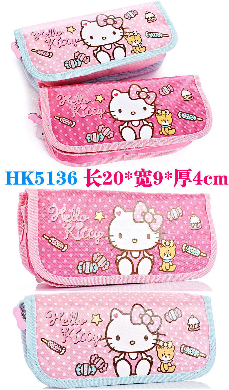 专柜正品Hello Kitty 凯蒂猫笔袋文具袋笔袋KT猫笔袋化装包