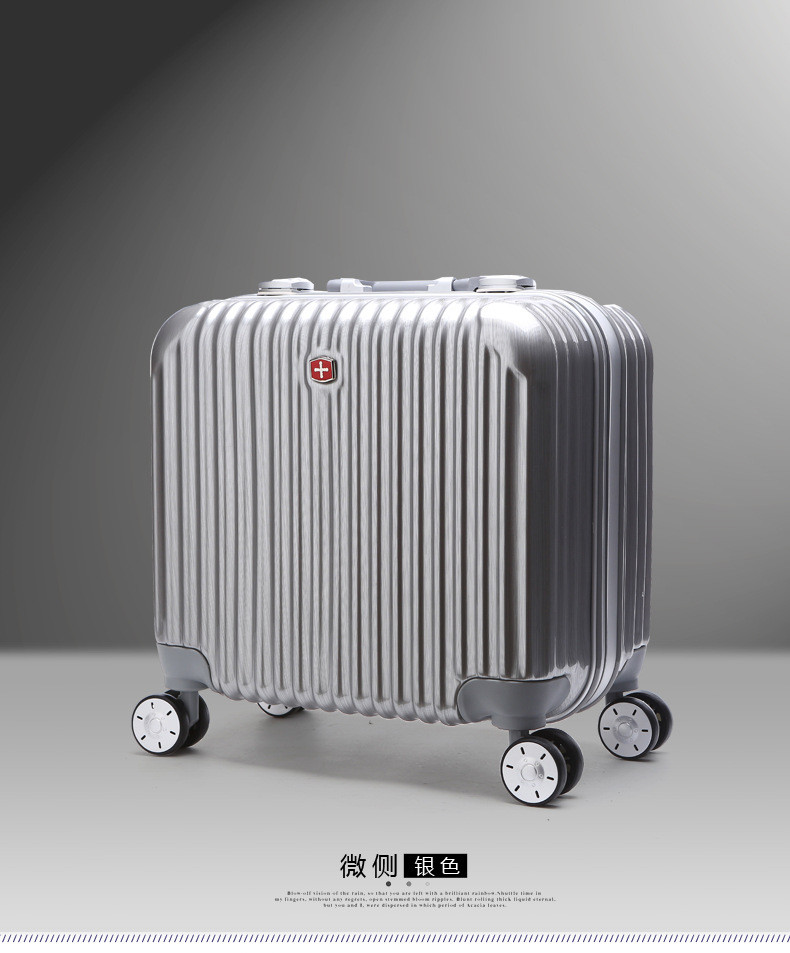 小童马 时尚铝框行李箱17寸商务新款时尚文件箱万向静音轮拉杆箱 5532