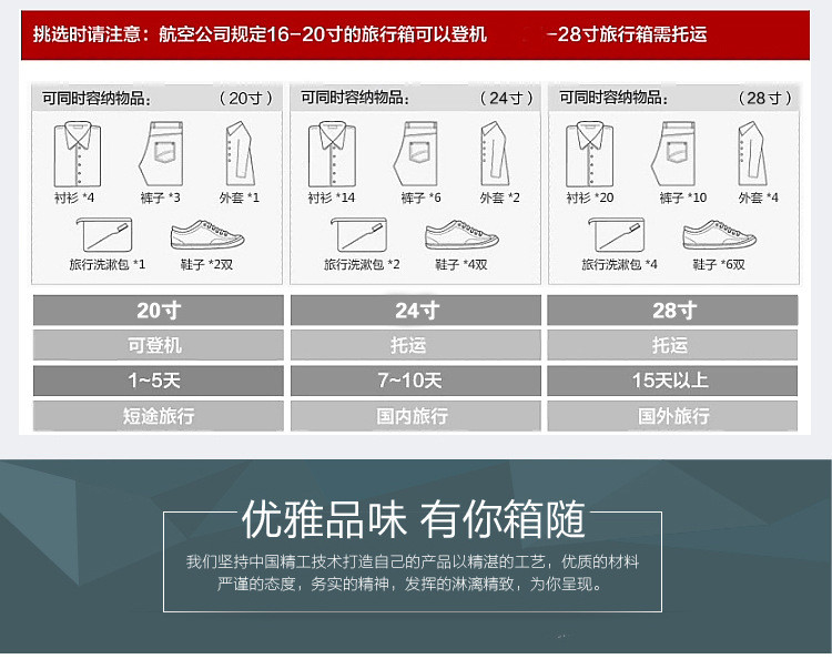 洋湖轩榭 铝框拉杆箱 旅行出差万向轮行李箱登机箱