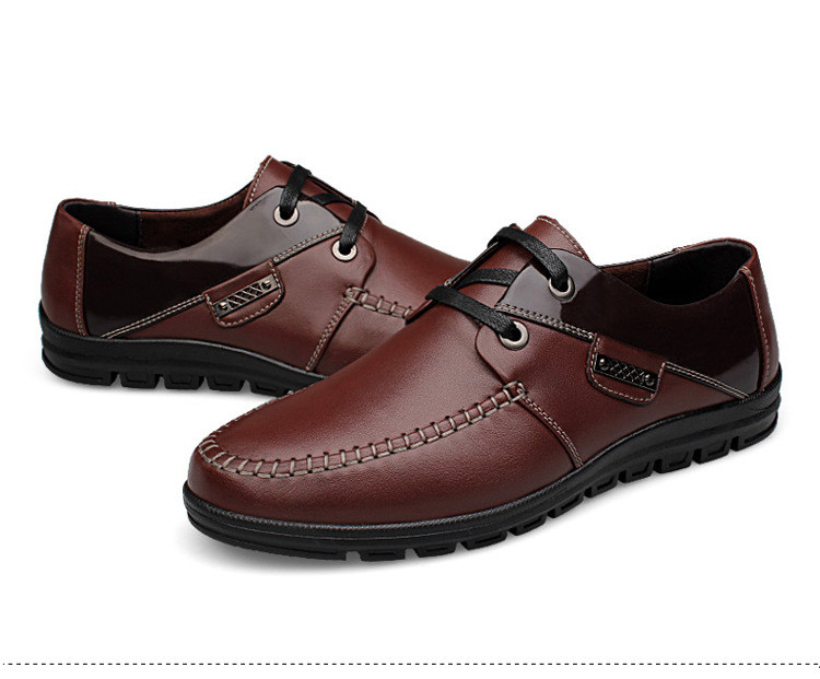 小童马 男士正装商务休闲鞋舒适透气系带内增高男鞋英伦男式手工皮鞋 H9901