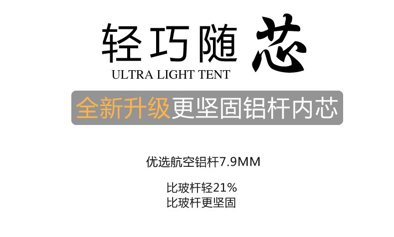 洋湖轩榭 铝杆帐篷2至4人 双层防雨防蚊网纱帐篷 户外野营露营装备送防潮垫