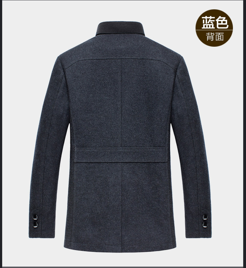 汤河之家2019新款秋冬款羊毛呢大衣男 品牌羊绒大衣男式韩版毛呢外套