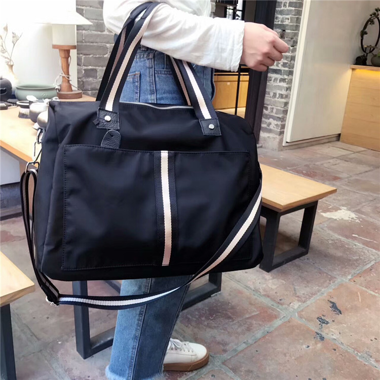 洋湖轩榭 旅行包女手提旅行袋大容量韩版轻便短途行李包超大运动包健身包包A