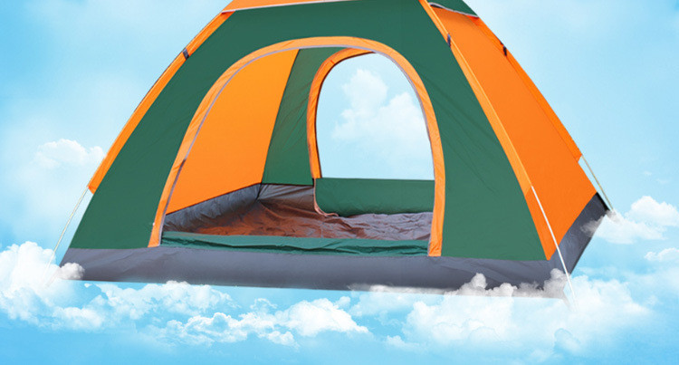 洋湖轩榭 户外野营折叠全自动帐篷3-4人沙滩简易速开双人