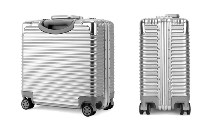 小童马 新商务PC铝框拉杆箱万向轮旅行箱包18寸登机箱密码行李箱