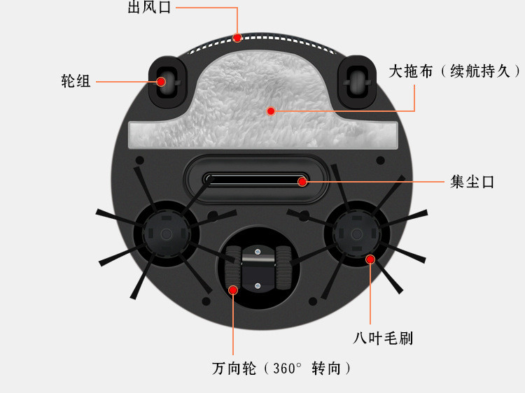 汤河店 莱庭扫地机器人智能家用充电扫吸拖一体三合一自动扫地拖地吸尘