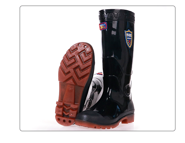 汤河店  耐磨劳保雨靴冬季保暖防滑防水工作靴男士加棉高筒雨靴C