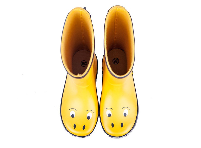 汤河店  儿童男女童时尚小恐龙雨鞋3D立体可爱时尚防水防滑雨靴C