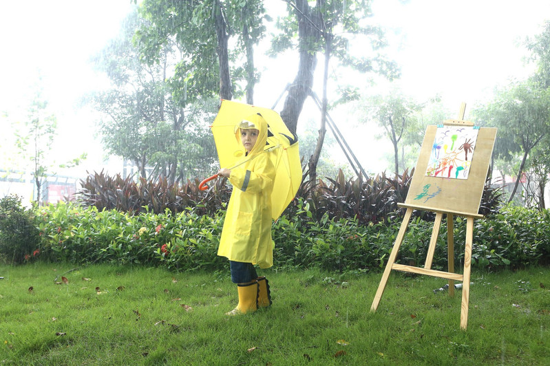 汤河店  儿童男女童时尚小恐龙雨鞋3D立体可爱时尚防水防滑雨靴C