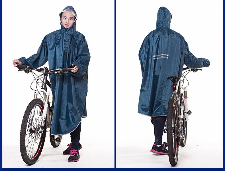 汤河店  雨披自行车雨衣成人电动摩托车加厚加大有袖雨披C