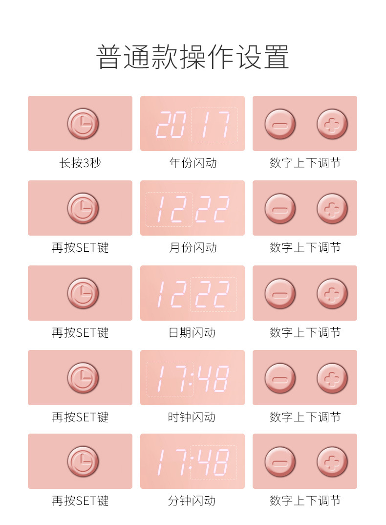 汤河店   创意卡通咪兔子音乐闹钟USB充电声控小夜灯学生卡通床头唤醒灯C