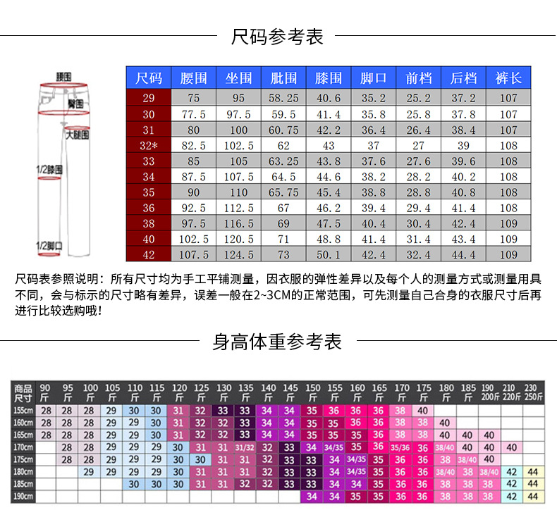 汤河之家  秋冬新款男牛仔长裤厚款冬季牛仔裤商务大码宽松C