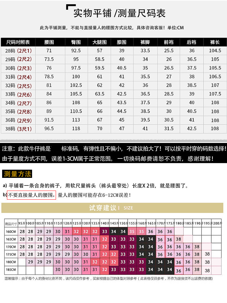 汤河之家  冬季新款牛仔裤男保暖加绒加厚宽松中年长裤子爸爸装牛仔裤男士C