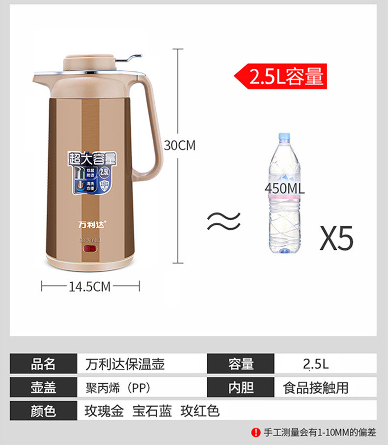 汤河之家 双层防烫热水壶快速保温电热水壶不锈钢电水壶礼品小家电c