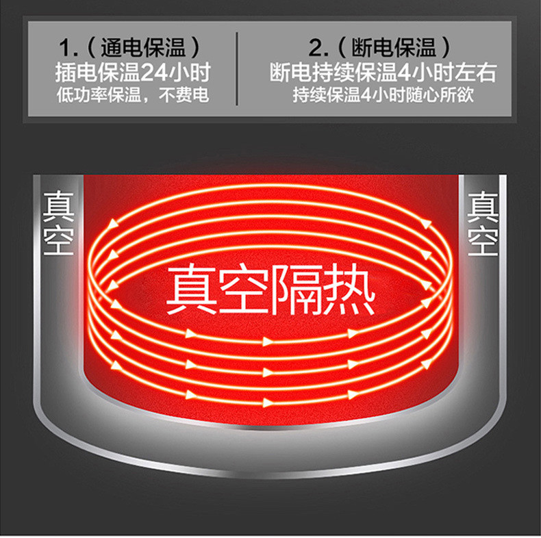 汤河之家 双层防烫热水壶快速保温电热水壶不锈钢电水壶礼品小家电c