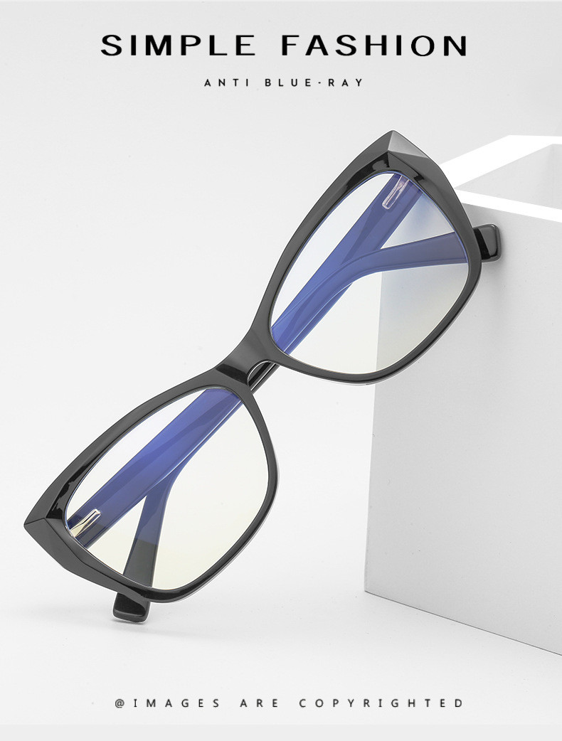 汤河之家 2020新款防蓝光眼镜 TR90全框电脑眼镜2002 女士CP弹簧插针平光镜c