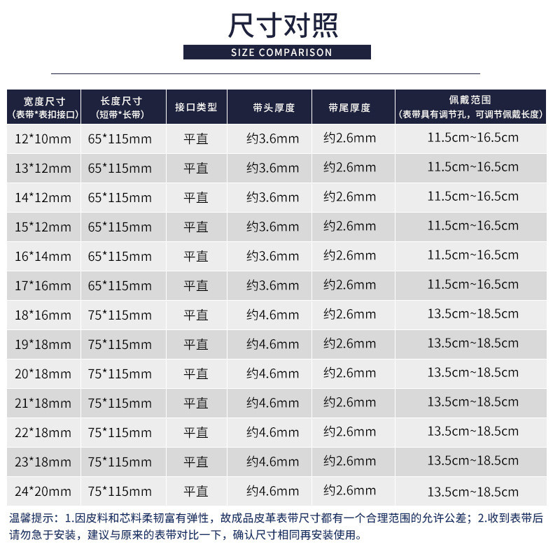 汤河店 卡梭香港小牛皮手表配件表带a