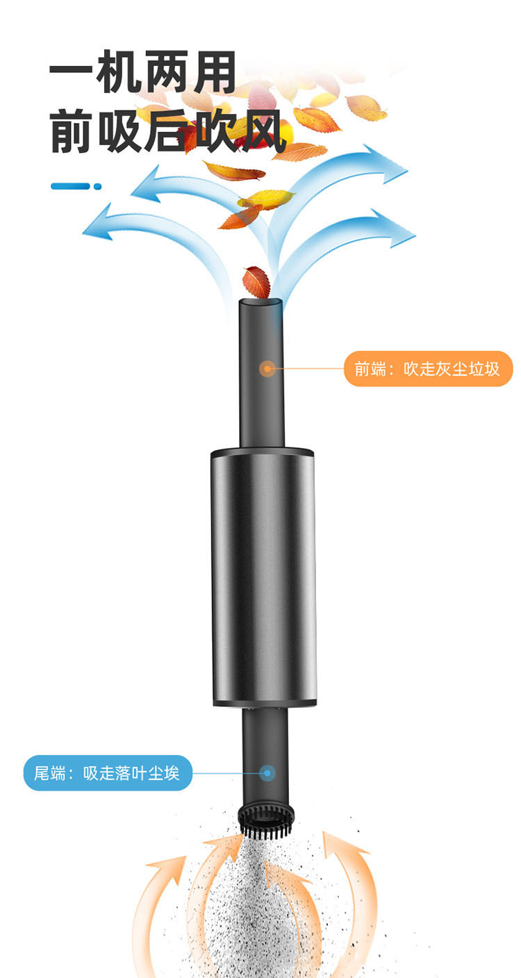 汤河店 一机两用前吸后吹无线迷你车居两用车载吸尘器a