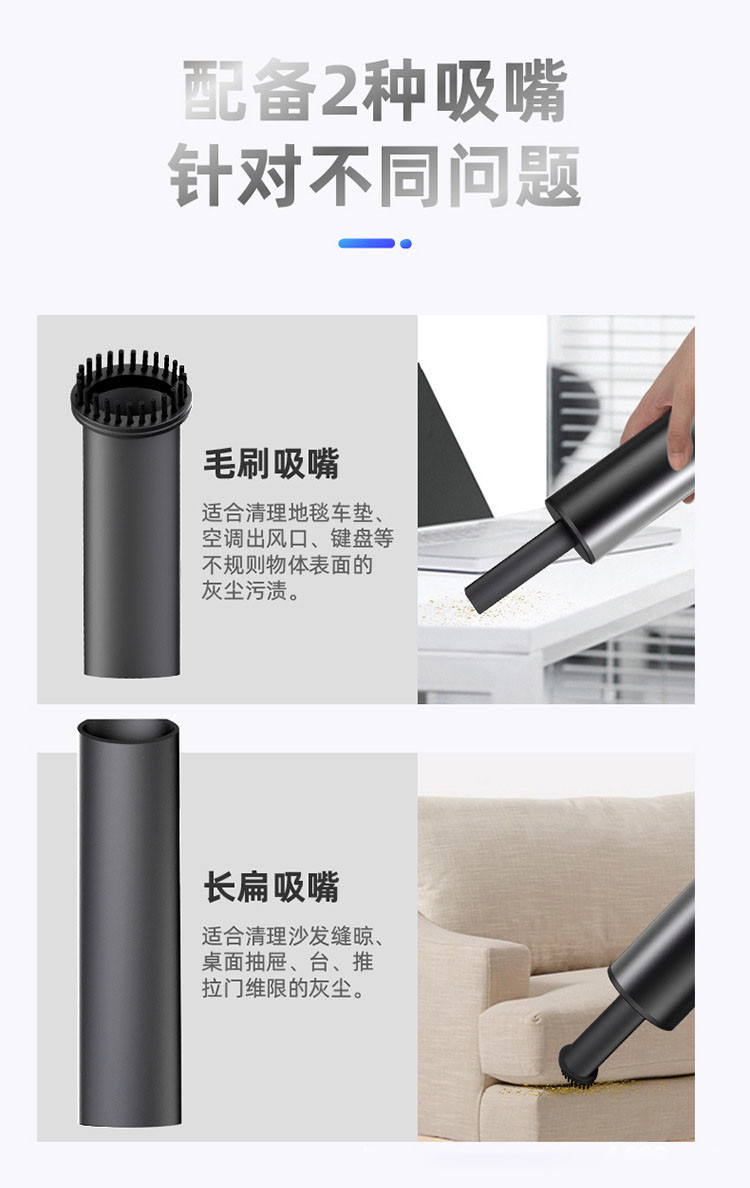 汤河店 一机两用前吸后吹无线迷你车居两用车载吸尘器a