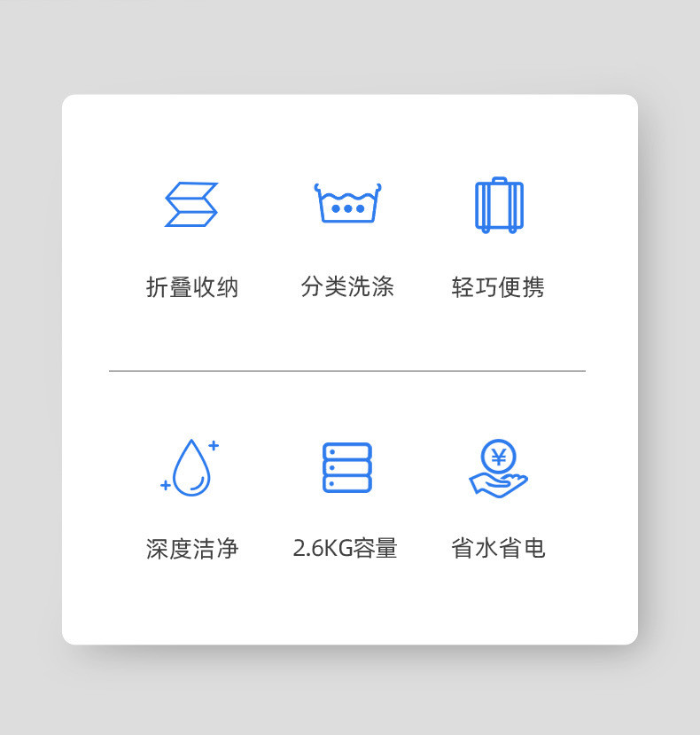 汤河店 折叠洗衣机迷你洗袜子神器除臭懒人抖音同款超声波a