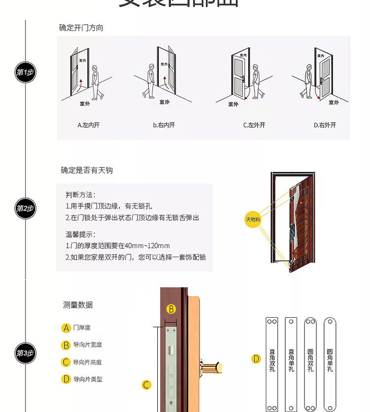 汤河店销智能指纹锁 家用IC磁卡感应门锁自动防盗门电子密码锁a