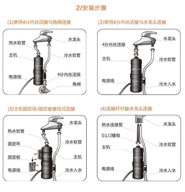 汤河店 飞羽 FY-18SNOX-55热水宝 1秒即热式热水器小型厨房宝 可洗澡淋浴