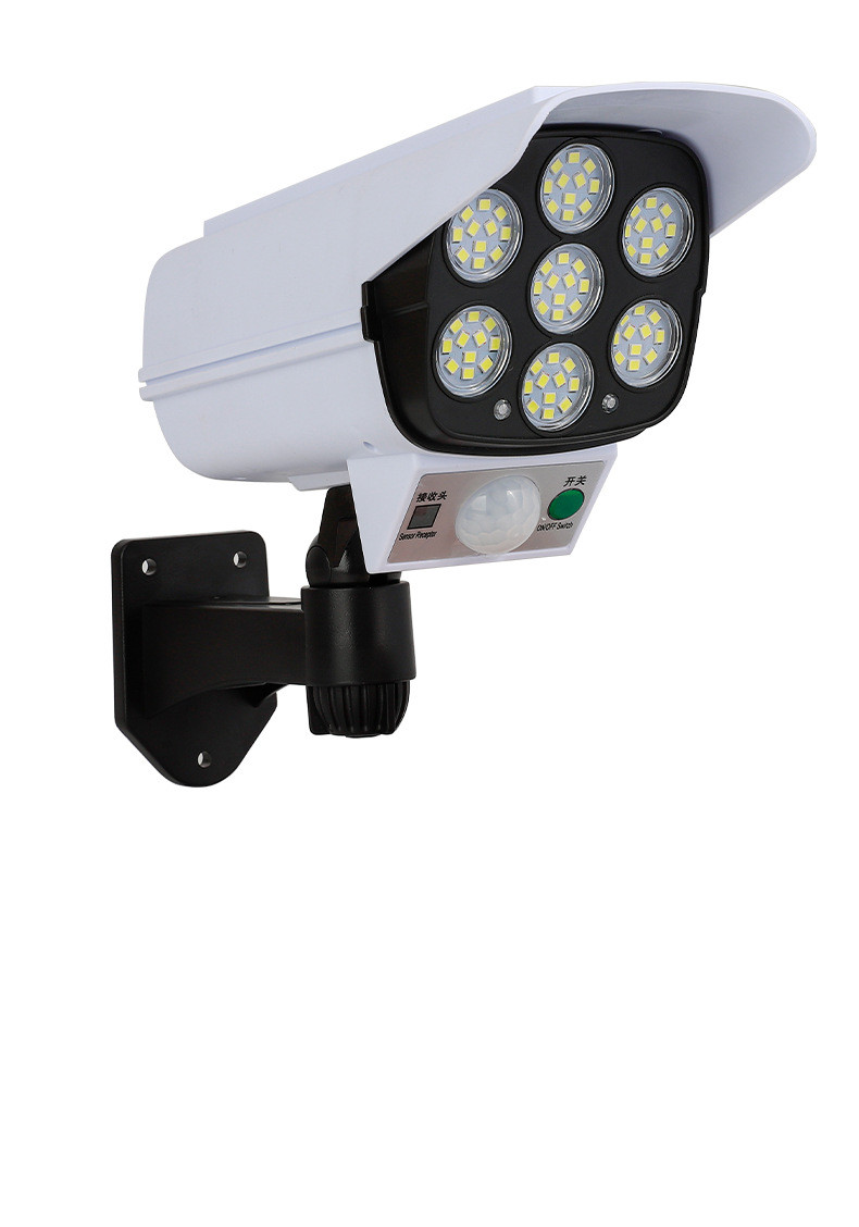 汤河店新品LED太阳能仿真监控器防贼灯 遥控假摄像头感应路灯户外壁灯