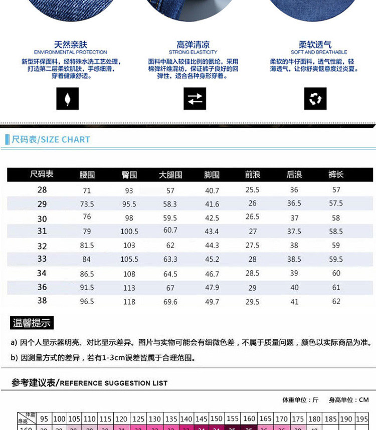 洋湖轩榭 男士牛仔短裤男七分裤宽松直筒7分夏季薄款5五分中裤大码休闲马裤a