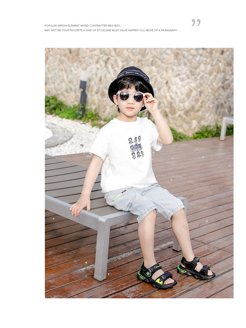 小童马 男童凉鞋2021新款中大童韩版夏季宝宝鞋子儿童软底鞋学生沙滩鞋子