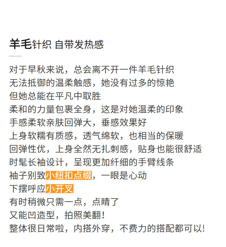 施悦名 温柔风针织衫秋季新款纯色简约打底衫女内搭长袖半高领羊毛衫