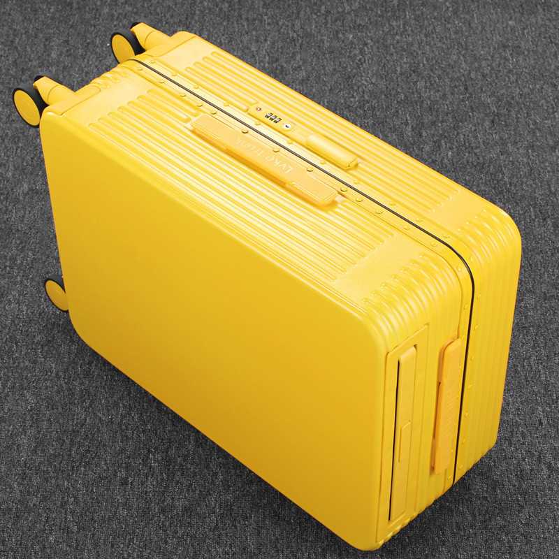 小童马 2021新款拉杆箱女26学生铝框行李箱万向轮宽拉杆旅行箱托运密码登机箱