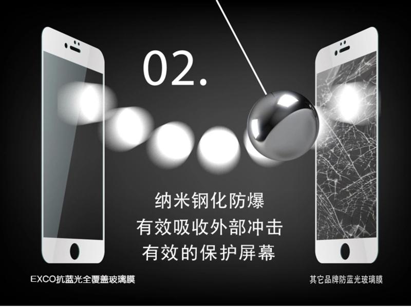 苹果6s抗蓝光全屏钢化膜 苹果6s plus玻璃膜 保护膜 保护贴 iPhone6s/Plus