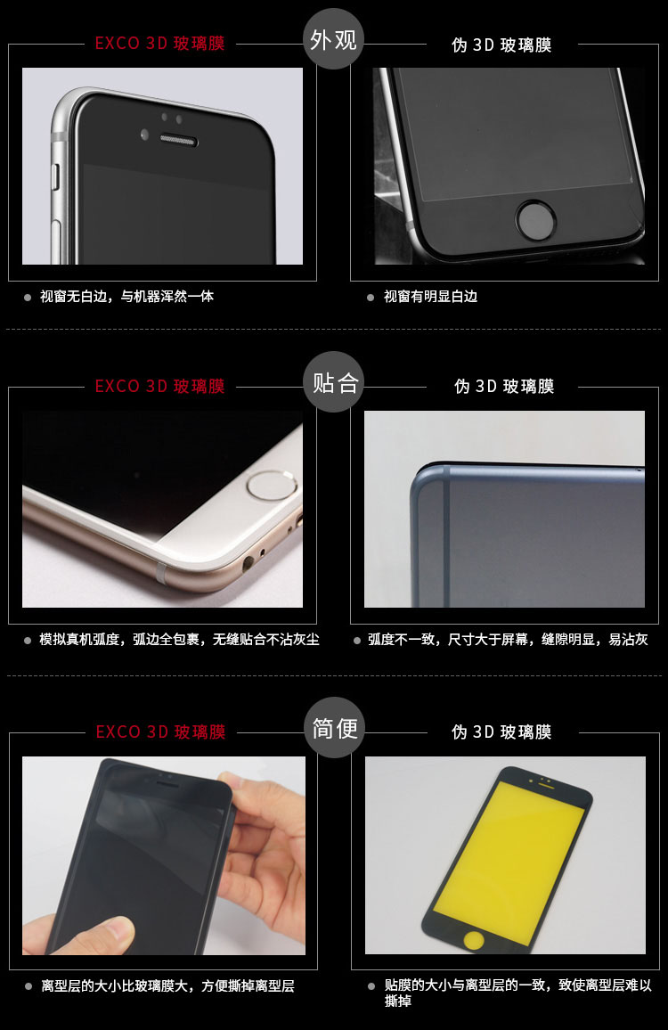 苹果6s plus 3D曲面钢化膜 屏幕保护膜 保护贴 玻璃膜iPhone6/6SPlus