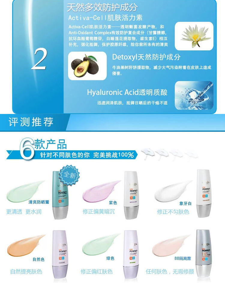 欧莱雅水漾清爽防晒露SPF30+++ 30ml