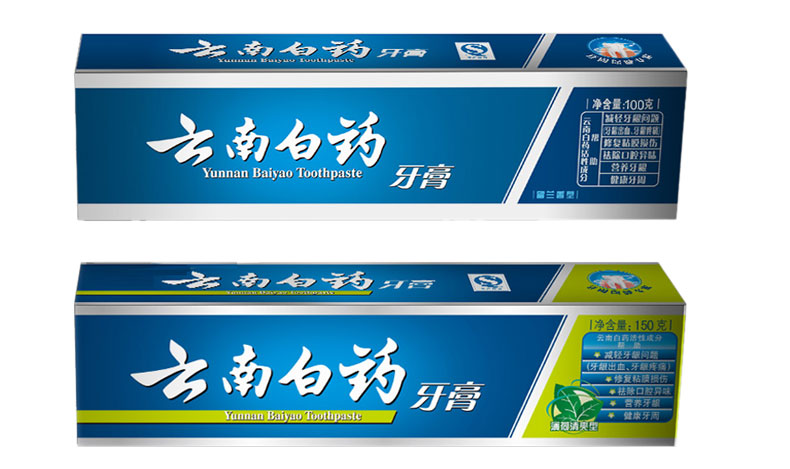 云南白药牙膏留兰香型100g*1+薄荷香型100g*2支改善强健牙龈3支组合包邮