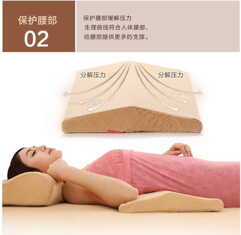 唯眠纺记忆棉床上腰垫 睡眠三角靠垫睡觉腰枕