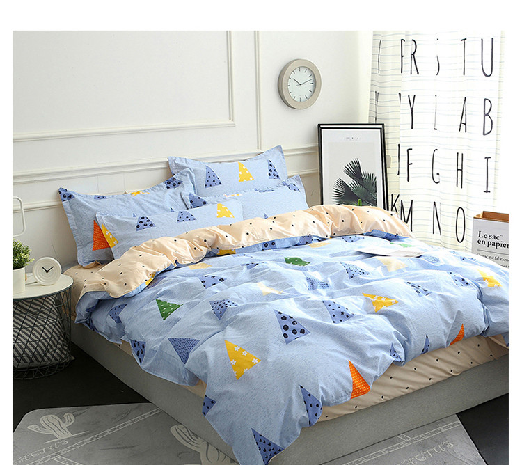 唯眠纺 北欧全棉四件套 大学学生宿舍床上用品 床单被罩枕套单人床女生1.5m1.8米