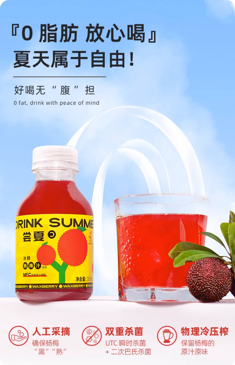 邮联 仙居聚仙庄酸梅汤果蔬汁285ml*9瓶装