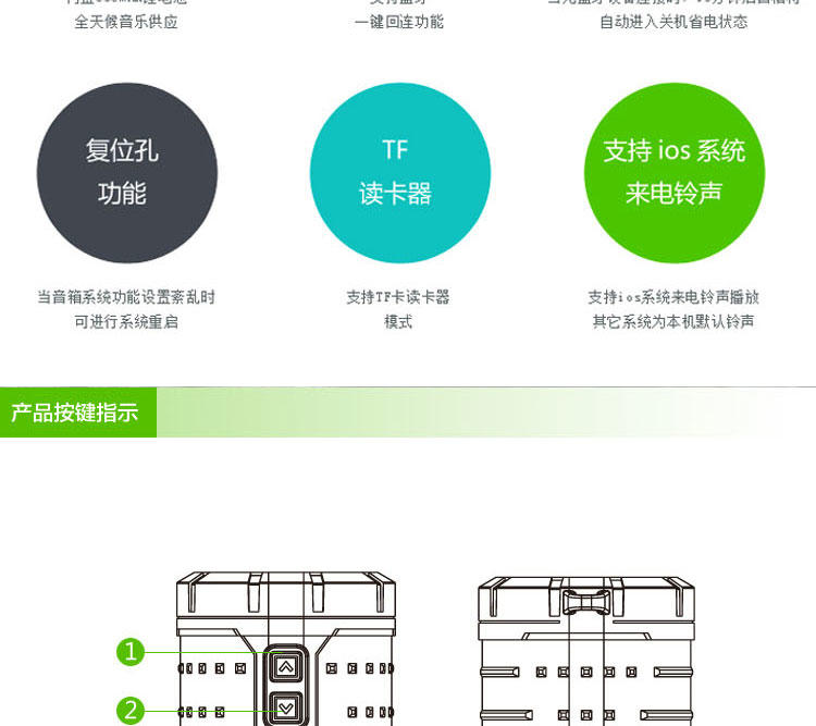 爱华A3 单车音响低音炮户外便携迷你骑行小蓝牙音箱手机低音炮颜色随机