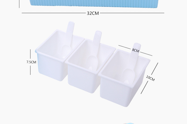 巧内助 三组调味盒 调味瓶罐 调料盒 塑料颜色随机