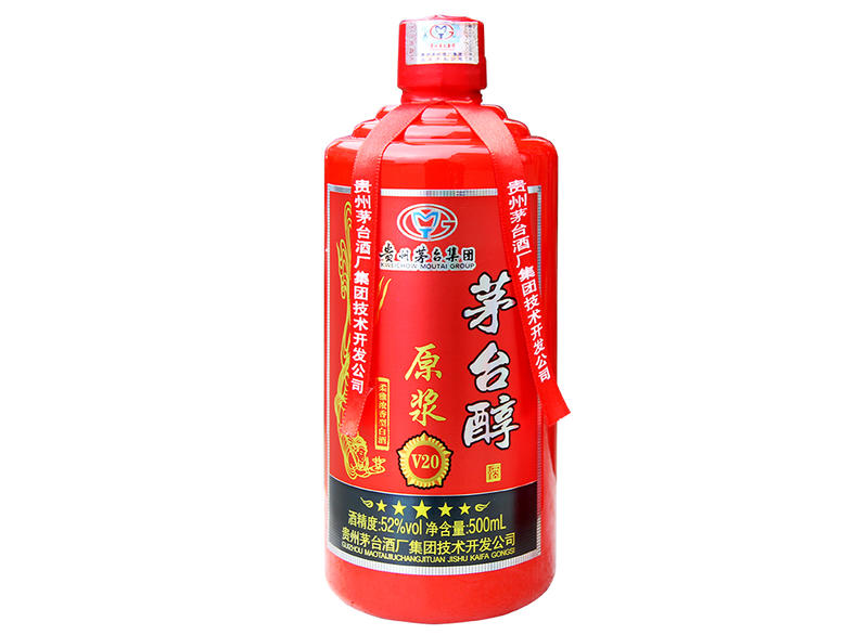 贵州茅台集团 茅台醇 原浆v20 52度 带杯装 500ml*6 浓香型白酒