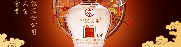 52度 五粮液华彩人生 祝君荣华富贵 15典藏礼盒 500ml*2